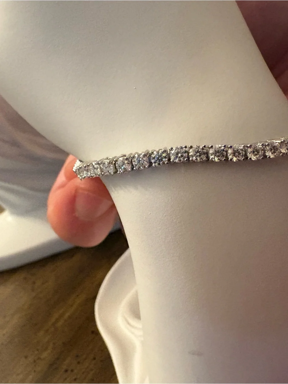 Sterling Silver Moissanite Tennis Bracelet 5.32 CTTW VS/D 7.5” 3.3mm NEW